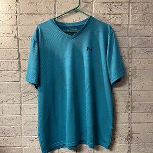 Under Armour XXL Loose Fit Blue Athletic Tee | Quick Dry V-Neck  Shirt